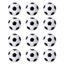 12-Pack Tabletop Foosball, Replacement Soccer Football Balls - White