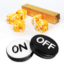 Craps Game Set, Including Casino Dice, 3" Craps On/Off Dealer Puck Button