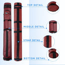 2x2 Hard Oval Billiard Pool Cue Stick Carrying Case (5 Colors)