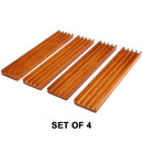 13.75" Set of 4 Domino & Playing Card Racks, Wooden Domino Trays Holders Organizer