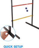 Quality Metal Ladder Ball Toss Game Set with Ladder Bolas & Carrying Case