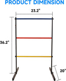 Quality Metal Ladder Ball Toss Game Set with Ladder Bolas & Carrying Case