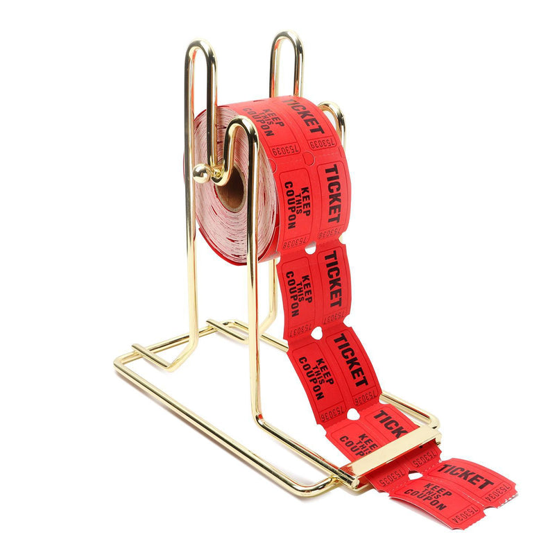 Brass Raffle Ticket Dispenser for Single or Double Roll Raffle Tickets Lotteries, Fundraisers, Carnivals(1/2 Pack)