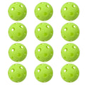 12-Pack of Plastic Practice Baseballs Indoor Pickleballs Outdoor Airflow Hollow Softballs Regulation Size 26 Holes for Pitching,Batting,Throwing Train - 5 Colors