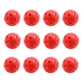 12-Pack Plastic Practice Golf Balls of Airflow Hollow,Training Golf Balls for Swing Practice - 5 Colors