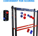 Quality Metal Ladder Ball Toss Game Set with Ladder Bolas & Carrying Case