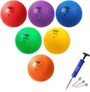 10" Playground Balls Set with Pump (Set of 6)