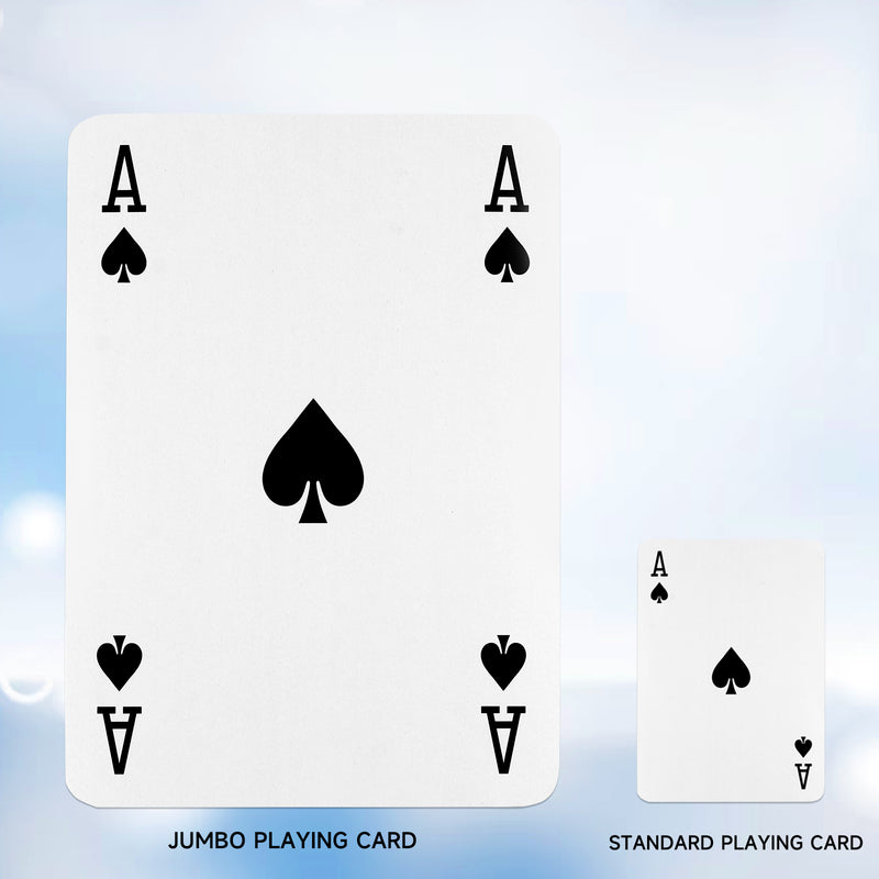 8" x 11" Super Jumbo Playing Cards, Large Card Game Deck