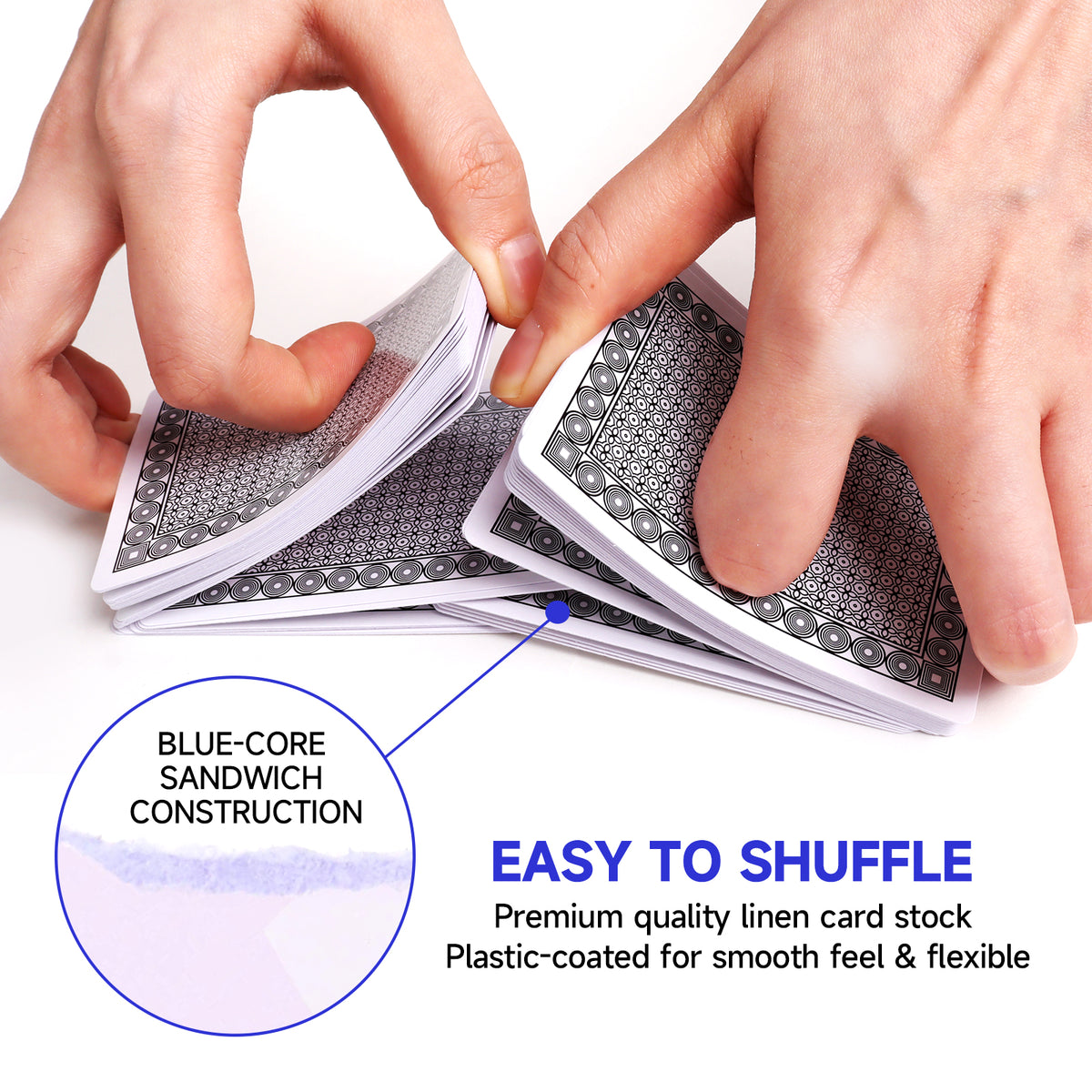 GSE Games & Sports Expert 6 Decks Multi-colored Nertz Cards