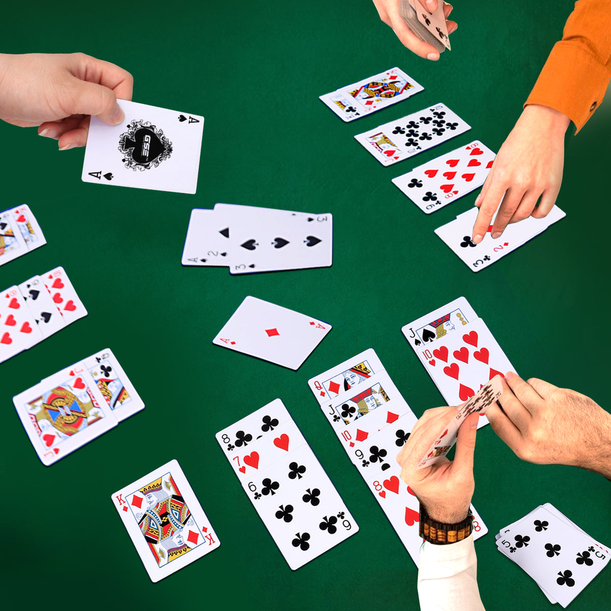 GSE Games & Sports Expert 6 Decks Multi-colored Nertz Cards