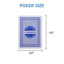 6-Deck Canasta Cards with Point Values - Blue/Red