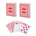 2-Deck Canasta Cards with Point Values - Blue/Red