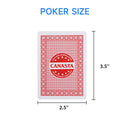 12-Deck Canasta Cards with Point Values (6 Blue & 6 Red)