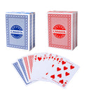 4-Deck Canasta Cards with Point Values, Includes Canasta and Hand & Foot Game Rules, Traditional Rummy Game Playing Cards (Red & Blue)