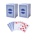 6-Deck Canasta Cards with Point Values, Included Canasta and Hand & Foot Game Rules - Blue/Red