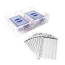 Canasta Cards Game Set with 2-Deck Canasta Cards with Point Value, a Revolving Card Tray, 50 Score Pad