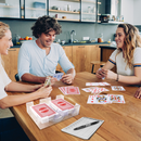 Canasta Cards Game Set with 2-Deck Canasta Cards with Point Value, a Revolving Card Tray, 50 Score Pad