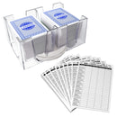 Canasta Card Game Set with 6-Deck Canasta Cards with Point Value, a Revolving Card Tray, 100  Score Pads