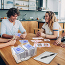 Canasta Card Game Set with 6-Deck Canasta Cards with Point Value, a Revolving Card Tray, 100  Score Pads