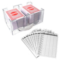 Canasta Cards Game Set Includes 6 Decks Canasta Cards, a Revolving Card Tray, 100 Sheet Canasta Score Pad - Blue/Red