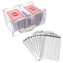 Canasta Card Game Set with 6-Deck Canasta Cards with Point Value, a Revolving Card Tray, 100  Score Pads