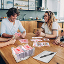 Canasta Card Game Set with 6-Deck Canasta Cards with Point Value, a Revolving Card Tray, 100  Score Pads