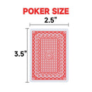 Plastic Waterproof Playing Cards, Standard Index – Poker Size & Bridge Size, Washable (Blue & Red)