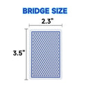 Plastic Waterproof Playing Cards, Standard Index – Poker Size & Bridge Size, Washable (Blue & Red)