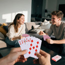2-Deck 100% Plastic Waterproof Playing Cards, Standard Regular Index, Bridge Size, Perfect for Outdoor Camping, Beach & Pool, Travel