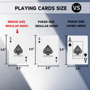 2-Deck 100% Plastic Waterproof Playing Cards, Standard Regular Index, Bridge Size, Perfect for Outdoor Camping, Beach & Pool, Travel