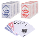 Plastic Waterproof Playing Cards, Standard Index – Poker Size & Bridge Size, Washable (Blue & Red)