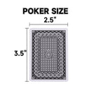 Waterproof Plastic Playing Cards, Jumbo Index Poker Size, Washable Cards (Black & Red)