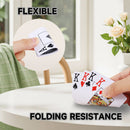 Waterproof Plastic Playing Cards, Jumbo Index Poker Size, Washable Cards (Black & Red)