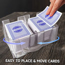 6-Decks Blue Canasta Cards with Automatic Card Shuffler, Revolving Card Holder, Sheet Score Pads
