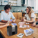 6-Decks Blue Canasta Cards with Automatic Card Shuffler, Revolving Card Holder, Sheet Score Pads