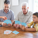 6-in-1 Card Game Set. Includes Go Fish, Old Maid, Crazy 8's, Memory Match, Slap Jack, Matching