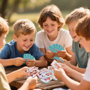 6-in-1 Card Game Set. Includes Go Fish, Old Maid, Crazy 8's, Memory Match, Slap Jack, War