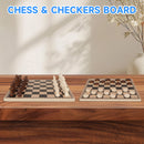10" Wooden 3-in-1 Travel Size Chess Checkers Backgammon Board Game Combo Set for Kids & Adults