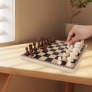 10" Wooden 3-in-1 Travel Size Chess Checkers Backgammon Board Game Combo Set for Kids & Adults