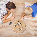 11.5" 2-in-1 Wooden Chinese Checker and Gobang Game