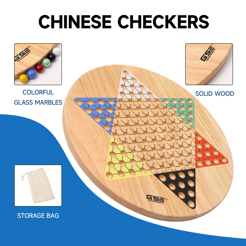 15" Jumbo Wooden Chinese Checker Board Game