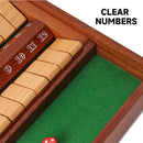 2-Player 12 Numbers Wooden Shut The Box Board Game, Pub Board Dice Game