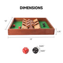 2-Player 12 Numbers Wooden Shut The Box Board Game, Pub Board Dice Game
