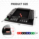 4-Player 10 Numbers Wooden Shut The Box Dice Board Game - Black