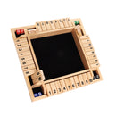 4-Player 10 Numbers Wooden Shut The Box Dice Board Game - Natural Wood