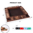 4-Player 12 Numbers Wooden Shut The Box Dice Board Game