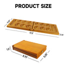 Folding Mancala Wooden Board Game, Travel Board Game Set - Oak/Mahogany
