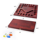 4-Player Mancala Board Game Folding Family Travel Set - Mahogany/Oak