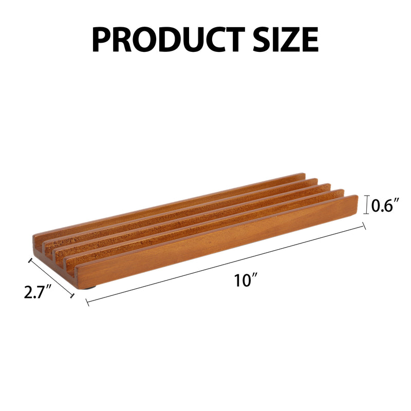 10" Set of 4 Domino Racks, Wooden Domino Trays Holders Organizer