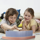 17.5" Set of 4 Wooden Curve Playing Card Holders, Plywood Card Rack